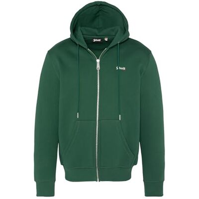 SWCASUAL3 Bluza z kapturem na zamek błyskawiczny z haftem Schott, , zielony, XS SWCASUAL3 Bluza z kapturem na zamek błyskawiczny z haftem Schott, , zielony, XS
