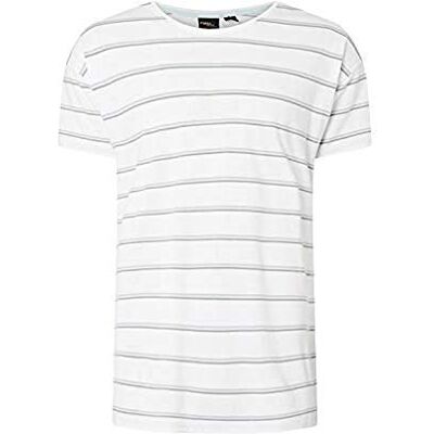 9A2302-1900-S O'Neill Męskie LM STRIPED WOW Tees, Koszulka Męska, białe, S 9A2302-1900-S O'Neill Męskie LM STRIPED WOW Tees, Koszulka Męska, białe, S
