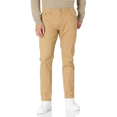 AE1908384-DK-38W x 28L Amazon Essentials Męskie spodnie Athletic-Fit z 5 kieszeniami ze stretchem diagonalnym (dostępne w dużych i wysokich), ciemnobrązowe khaki, 38 szer. x 28 dł AE1908384-DK-38W x 28L Amazon Essentials Męskie spodnie Athletic-Fit z 5 kieszeniami ze stretchem diagonalnym (dostępne w dużych i wysokich), ciemnobrązowe khaki, 38 szer. x 28 dł