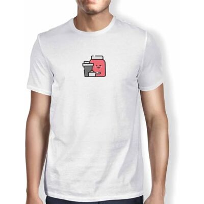 FDMTSI-100546-W-L Green Fish, Basic męski T-shirt, 100% bawełna, Regular Fit, Digital Icon Printed, rozmiar: L, kolor: biały, biały, L FDMTSI-100546-W-L Green Fish, Basic męski T-shirt, 100% bawełna, Regular Fit, Digital Icon Printed, rozmiar: L, kolor: biały, biały, L