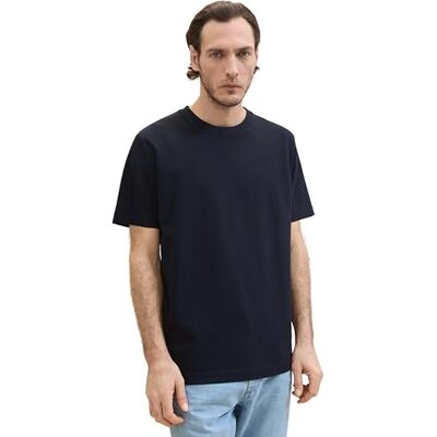 1042510 TOM TAILOR Męski klasyczny T-shirt ze strukturą piqué, 10668 Sky Captain Blue, M 1042510 TOM TAILOR Męski klasyczny T-shirt ze strukturą piqué, 10668 Sky Captain Blue, M