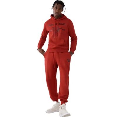 105484 True Religion Męska metaliczna bluza z kapturem Budda polar bluza z kapturem, prawdziwa czerwień, L 105484 True Religion Męska metaliczna bluza z kapturem Budda polar bluza z kapturem, prawdziwa czerwień, L