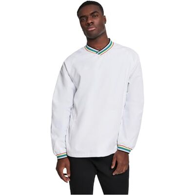 TB2730-00563 Urban Classics M?ska kurtka przej?ciowa Windbreaker Warm Up sweter w stylu kurtki przeciwdeszczowej do zak?adania, wielokolorowy (Wht/Multicolor 00563), L TB2730-00563 Urban Classics M?ska kurtka przej?ciowa Windbreaker Warm Up sweter w stylu kurtki przeciwdeszczowej do zak?adania, wielokolorowy (Wht/Multicolor 00563), L
