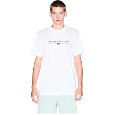 XM001074AF10356U0009 Armani Exchange Męski krótki rękaw Big Logo on Front T-Shirt Off White S, Off White, S XM001074AF10356U0009 Armani Exchange Męski krótki rękaw Big Logo on Front T-Shirt Off White S, Off White, S
