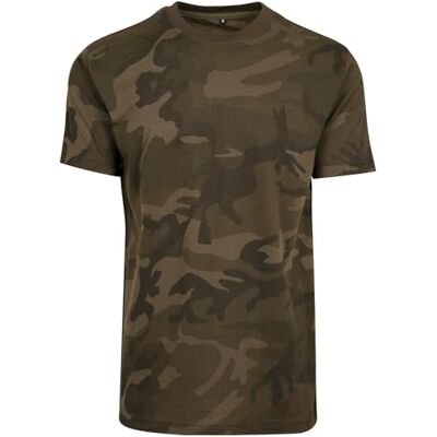 BY109-00775-0051 Build Your Brand Męski T-shirt Camo Round Neck Tee, Basic Camouflage T-Shirt dla mężczyzn dostępny w 2 wariantach kolorystycznych, rozmiary S 5XL, oliwkowy (Olive Camo), S BY109-00775-0051 Build Your Brand Męski T-shirt Camo Round Neck Tee, Basic Camouflage T-Shirt dla mężczyzn dostępny w 2 wariantach kolorystycznych, rozmiary S 5XL, oliwkowy (Olive Camo), S