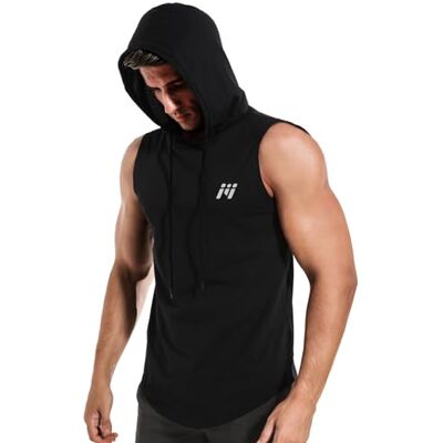 T3-White-L MEETWEE Męski tank top, koszulka sportowa z kapturem, bez rękawów, na siłownię, do biegania, treningu, czarny, XL T3-White-L MEETWEE Męski tank top, koszulka sportowa z kapturem, bez rękawów, na siłownię, do biegania, treningu, czarny, XL