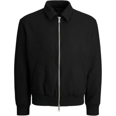 12283318-4831272 JACK & JONES Jcocover Bomber kurtka męska, czarny, M 12283318-4831272 JACK & JONES Jcocover Bomber kurtka męska, czarny, M