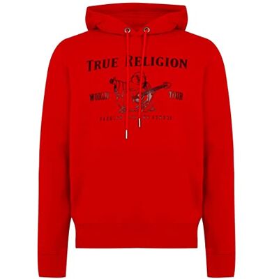 105484 True Religion Męska metaliczna bluza z kapturem Budda polar bluza z kapturem, prawdziwa czerwień, M 105484 True Religion Męska metaliczna bluza z kapturem Budda polar bluza z kapturem, prawdziwa czerwień, M
