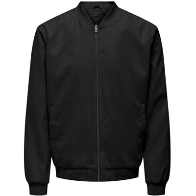 22027463-4451834 ONLY & SONS Onslucas Fake Suede Bomber OTW Noos, czarny, XS 22027463-4451834 ONLY & SONS Onslucas Fake Suede Bomber OTW Noos, czarny, XS