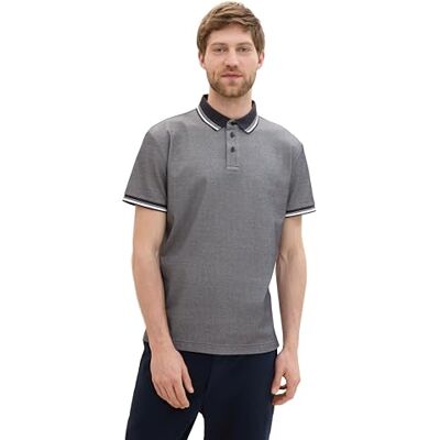 1041795 TOM TAILOR Męska koszulka polo, 10668 Sky Captain Blue, S 1041795 TOM TAILOR Męska koszulka polo, 10668 Sky Captain Blue, S