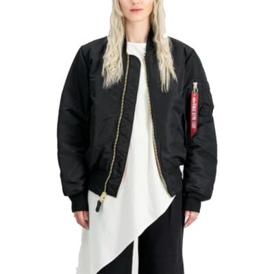 100101-03 Alpha Industries MA-1 Bomber Jacket dla mężczyzn Black 100101-03 Alpha Industries MA-1 Bomber Jacket dla mężczyzn Black
