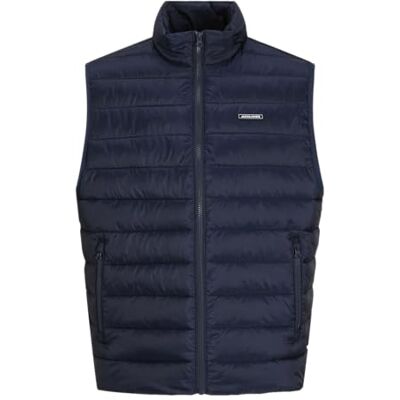 12294222-4969537 JACK & JONES Jjlouis Light Bodywarmer Collar Collar Pls Plus Size, granatowy blezer, 3XL 12294222-4969537 JACK & JONES Jjlouis Light Bodywarmer Collar Collar Pls Plus Size, granatowy blezer, 3XL