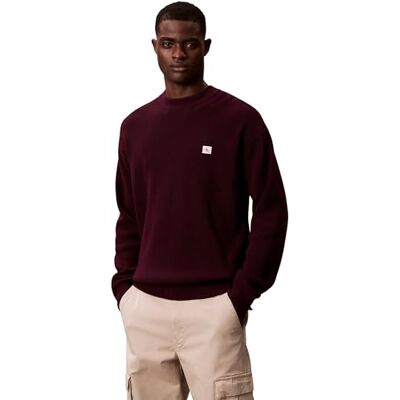 LV04RD313G5FLXL Calvin Klein Męskie swetry LS EZ Cotton Waffle CRWNK SWTR 9 LV04RD313G, fioletowy (Passion Plum), XL, Fioletowy (Passion Plum), XL LV04RD313G5FLXL Calvin Klein Męskie swetry LS EZ Cotton Waffle CRWNK SWTR 9 LV04RD313G, fioletowy (Passion Plum), XL, Fioletowy (Passion Plum), XL