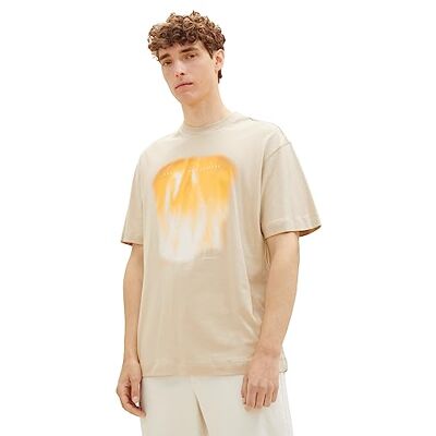 1037682 TOM TAILOR Denim T-shirt męski, 11704 Silver Ecru, L 1037682 TOM TAILOR Denim T-shirt męski, 11704 Silver Ecru, L