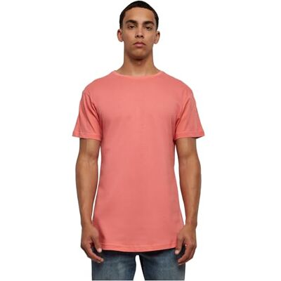 TB1561 Urban Classics Men Tb638-Shaped Long Tee Coral Xs TB1561 Urban Classics Men Tb638-Shaped Long Tee Coral Xs