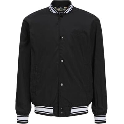 12277999-4767093 JACK & JONES Joralmeria Bomber kurtka męska Jnr, czarny, 128 12277999-4767093 JACK & JONES Joralmeria Bomber kurtka męska Jnr, czarny, 128