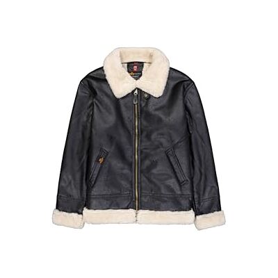 143106-03 Alpha Industries Skórzana kurtka B3 FL dla mężczyzn Black 143106-03 Alpha Industries Skórzana kurtka B3 FL dla mężczyzn Black