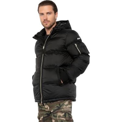 COLTEN-Noir-L Schott NYC DOUNA, czarny, męski, Czarny (Black), L COLTEN-Noir-L Schott NYC DOUNA, czarny, męski, Czarny (Black), L