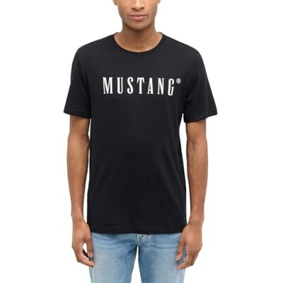 1014695 MUSTANG Męski T-shirt Austin Regular Fit S-3XL biały czarny zielony beżowy czerwony szary bawełna, Black 4142, XL 1014695 MUSTANG Męski T-shirt Austin Regular Fit S-3XL biały czarny zielony beżowy czerwony szary bawełna, Black 4142, XL