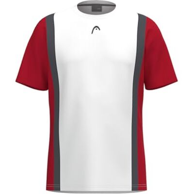 811725 HEAD Club 25 TECH T-shirt męski czerwony biały, Czerwony biały, XXL 811725 HEAD Club 25 TECH T-shirt męski czerwony biały, Czerwony biały, XXL