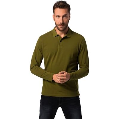 799230 JP 1880 Męska koszulka polo, duże rozmiary, duże rozmiary, rozmiar L-8XL, basic, długi rękaw, pika, do 8 XL , zielony (moosgrün), XXL 799230 JP 1880 Męska koszulka polo, duże rozmiary, duże rozmiary, rozmiar L-8XL, basic, długi rękaw, pika, do 8 XL , zielony (moosgrün), XXL