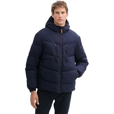 1041775 TOM TAILOR Denim Męska kurtka zimowa z kapturem, 10668 Sky Captain Blue, XL 1041775 TOM TAILOR Denim Męska kurtka zimowa z kapturem, 10668 Sky Captain Blue, XL