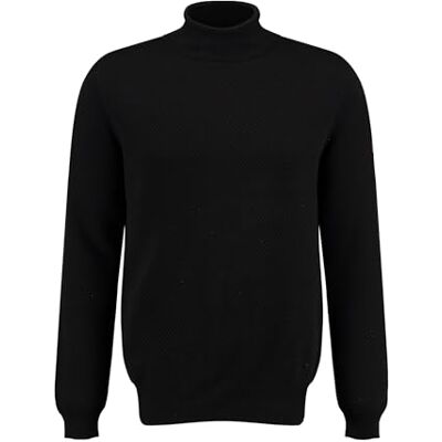 MST00157 KEYLARGO Klaward Turtle sweter męski, Black (1100), M MST00157 KEYLARGO Klaward Turtle sweter męski, Black (1100), M