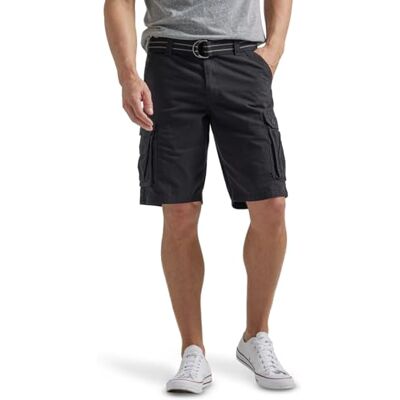 21833 Lee Męskie ogrodniczki New Belted Wyoming Cargo Short, Czarny, 50 21833 Lee Męskie ogrodniczki New Belted Wyoming Cargo Short, Czarny, 50