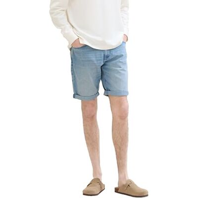 1042439 TOM TAILOR Męskie spodenki jeansowe bermudy, 10118 Used Light Stone Blue Denim, 33 1042439 TOM TAILOR Męskie spodenki jeansowe bermudy, 10118 Used Light Stone Blue Denim, 33