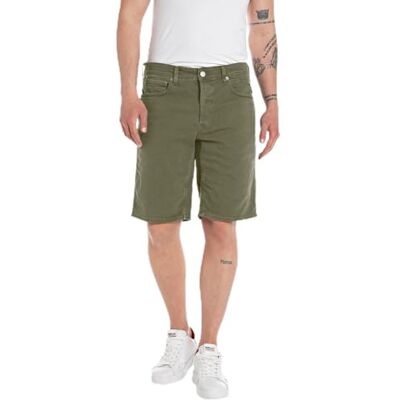 M1072 .000.8488760 Replay Męskie szorty jeansowe Straight Fit Grover, 833 Light Military, 30W M1072 .000.8488760 Replay Męskie szorty jeansowe Straight Fit Grover, 833 Light Military, 30W