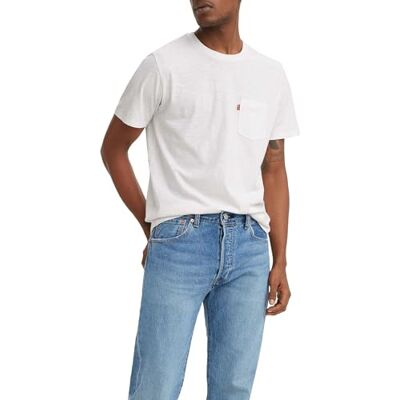 19342-0162 Levi's Mężczyźni Short Sleeve Classic Pocket Tee T-Shirt, White + Slub, XL 19342-0162 Levi's Mężczyźni Short Sleeve Classic Pocket Tee T-Shirt, White + Slub, XL
