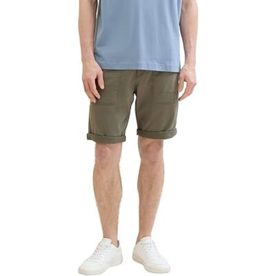 1040232 TOM TAILOR Męskie szorty o regularnym kroju, 32097 Smokey Olive Green, 32 1040232 TOM TAILOR Męskie szorty o regularnym kroju, 32097 Smokey Olive Green, 32