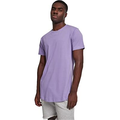 TB1561 Urban Classics Men Tb638-Shaped Long Tee Lavender Xs TB1561 Urban Classics Men Tb638-Shaped Long Tee Lavender Xs