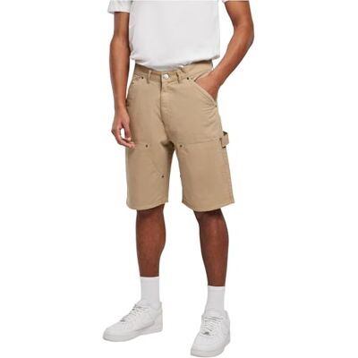TB5523 Urban Classics Double Knee Carpenter szorty męskie, beżowe Basics, streetwear, beżowy unionowy, 42 TB5523 Urban Classics Double Knee Carpenter szorty męskie, beżowe Basics, streetwear, beżowy unionowy, 42