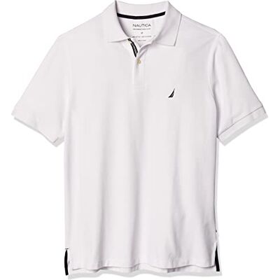 Z84820-1BW-LT Tall Nautica Męska koszulka polo Big and Tall Classic Fit z krótkim rękawem Solid Performance Deck, Jasnobiały, L/wyoski Z84820-1BW-LT Tall Nautica Męska koszulka polo Big and Tall Classic Fit z krótkim rękawem Solid Performance Deck, Jasnobiały, L/wyoski