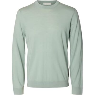 16094647-4884224 SELECTED MEN Slhtray Ls Knit Merino Crew Neck Noos, Aqua Gray, M 16094647-4884224 SELECTED MEN Slhtray Ls Knit Merino Crew Neck Noos, Aqua Gray, M