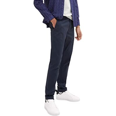 1035046 TOM TAILOR Travis Slim Chino spodnie Mężczyźni, 10668 Sky Captain Blue, 29W / 34L 1035046 TOM TAILOR Travis Slim Chino spodnie Mężczyźni, 10668 Sky Captain Blue, 29W / 34L