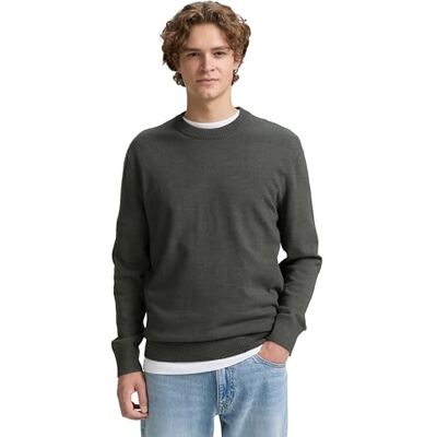 1042509 TOM TAILOR Denim Sweter męski, 38804 Green Grey Mouline, XS 1042509 TOM TAILOR Denim Sweter męski, 38804 Green Grey Mouline, XS