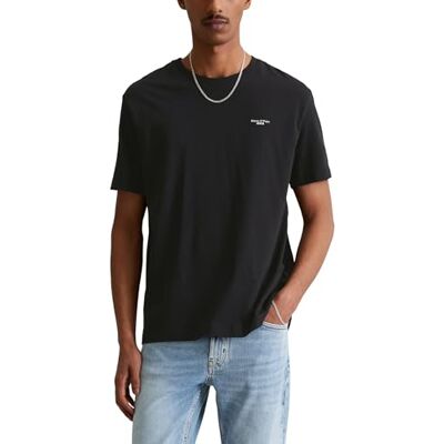 B61202151060 Marc O'Polo Denim męski T-shirt z bawełny organicznej, krój Regular Fit, czarny, XL B61202151060 Marc O'Polo Denim męski T-shirt z bawełny organicznej, krój Regular Fit, czarny, XL