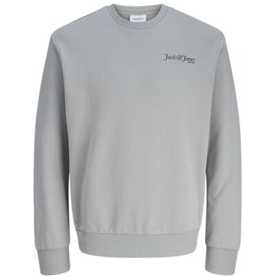 12278612-4777656 JACK & JONES Jjyuki Back Sweat Crew Neck Bf, Ultimate Grey, XL 12278612-4777656 JACK & JONES Jjyuki Back Sweat Crew Neck Bf, Ultimate Grey, XL