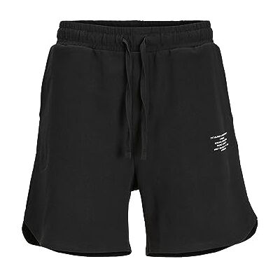 12250669 JACK & JONES Męskie szorty dresowe Jpstriley Sn AUT, czarny, M 12250669 JACK & JONES Męskie szorty dresowe Jpstriley Sn AUT, czarny, M