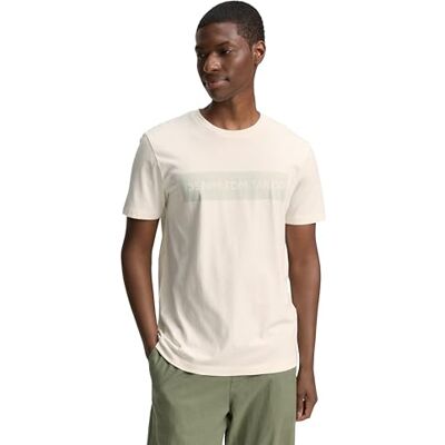 1043491 TOM TAILOR Denim T-shirt męski, 10348 Gardenia White, XL 1043491 TOM TAILOR Denim T-shirt męski, 10348 Gardenia White, XL