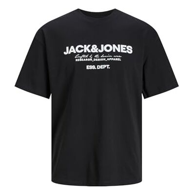 12247782 JACK & JONES Męska koszulka Jjgale Tee SS O-Neck, czarny, S 12247782 JACK & JONES Męska koszulka Jjgale Tee SS O-Neck, czarny, S