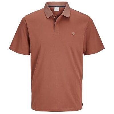 12251180-4682446 JACK & JONES Męska koszulka polo, jednokolorowa, Jprccrodney Ss Polo Noos, Redwood Burl, L 12251180-4682446 JACK & JONES Męska koszulka polo, jednokolorowa, Jprccrodney Ss Polo Noos, Redwood Burl, L