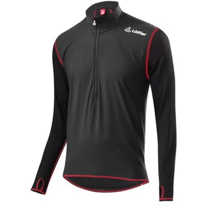 20659 LÖFFLER męski sweter Hr. Windstopper Pulli Transtex Light czarny czarny/czerwony 46 20659 LÖFFLER męski sweter Hr. Windstopper Pulli Transtex Light czarny czarny/czerwony 46