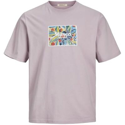 12256382 Jack & Jones JORNOTO Art Tee SS Crew Neck, Zaszroniona lawenda, L 12256382 Jack & Jones JORNOTO Art Tee SS Crew Neck, Zaszroniona lawenda, L