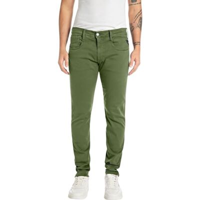 M914E .000.8366197 Replay Męskie dżinsy Slim Fit Anbass Hyperflex Colour Xlite, 103 Dusty Military, 38W / 34L M914E .000.8366197 Replay Męskie dżinsy Slim Fit Anbass Hyperflex Colour Xlite, 103 Dusty Military, 38W / 34L