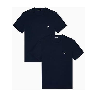 EM000391AF14132MB143 EMPORIO ARMANI Man's Core Logoband 2-pak T-shirt z okrągłym dekoltem, niebieski, L, regularny, Armani niebieski/niebieski Armani, L EM000391AF14132MB143 EMPORIO ARMANI Man's Core Logoband 2-pak T-shirt z okrągłym dekoltem, niebieski, L, regularny, Armani niebieski/niebieski Armani, L