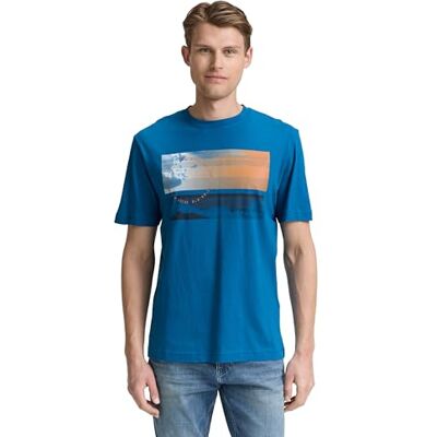 1046792 TOM TAILOR T-shirt męski, 28857 Blue Petrol, XS 1046792 TOM TAILOR T-shirt męski, 28857 Blue Petrol, XS