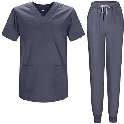 MZ-817-8316 MISEMIYA Piżama Sanitarna Zestawy Uniform Sanitarnych Unisex Mundury Medyczne 817-8316, Szary, L MZ-817-8316 MISEMIYA Piżama Sanitarna Zestawy Uniform Sanitarnych Unisex Mundury Medyczne 817-8316, Szary, L